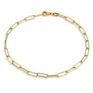 SAVVY CIE JEWELS 18K Italian Vermeil Chain Link Anklet